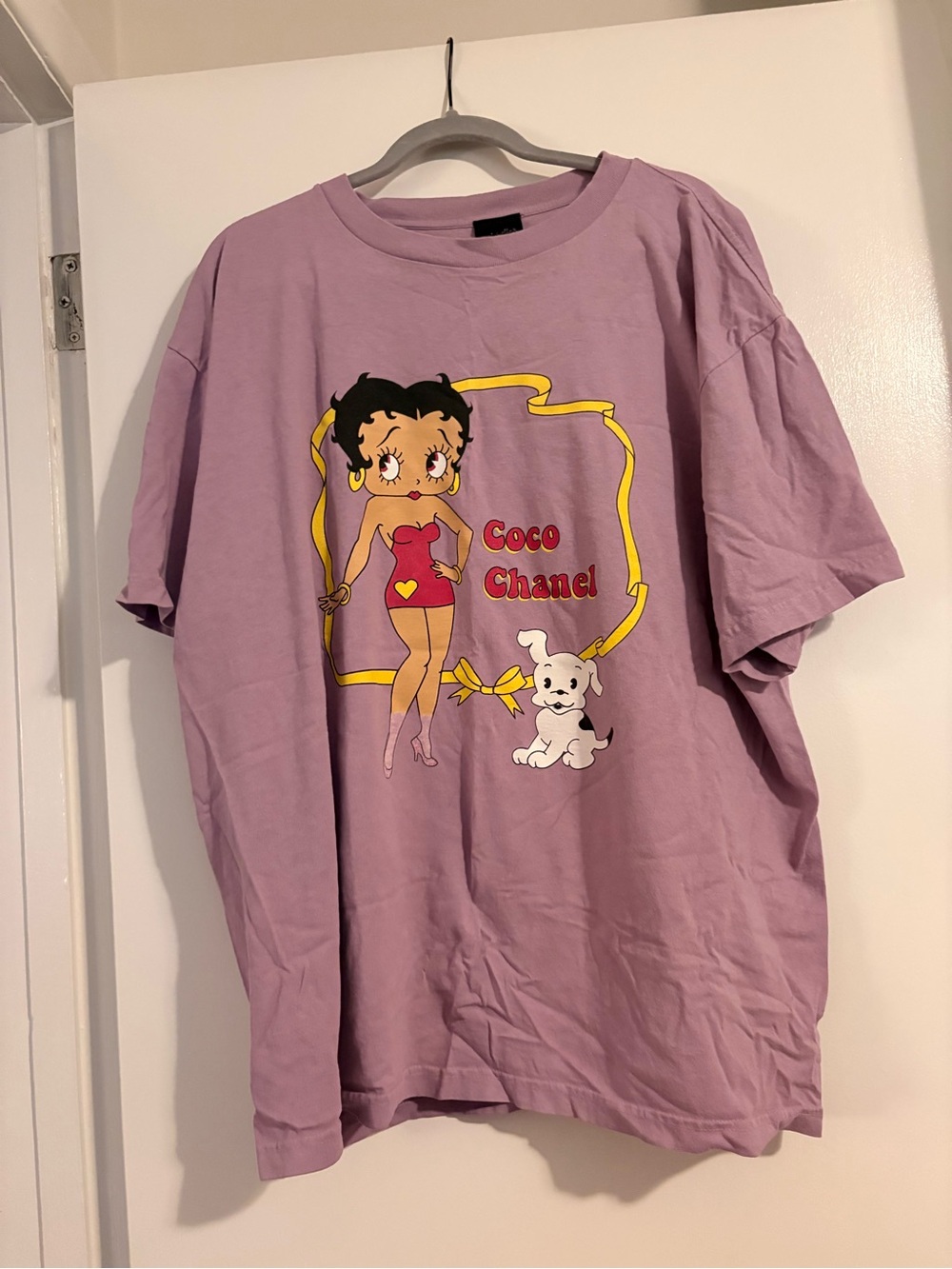Mega Yacht Betty Boop x Coco Chanel Lavender Graphic T-Shirt
